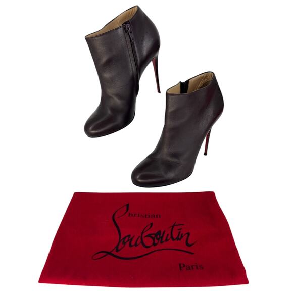 Christian Louboutin Bellissima 100MM Leather Ankle Booties - Picture 2 of 16